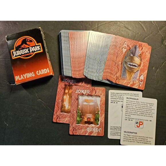 Jurassic Park - U.S. Playing Cards - Dinosaurs - Picture 1 of 5